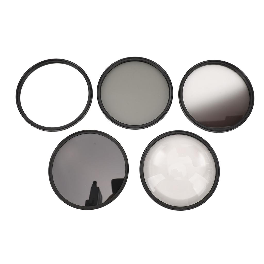 Camera Lens Filter Kit with CPL ND8 Filter 6 Points Star Filter Graduated Gray Filter Macro Filter Dust Proof Anti