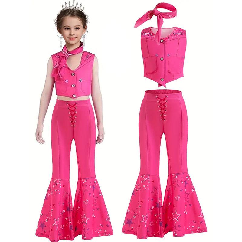 Косплей по европейским и американским фильмам: Детский костюм-трансформер Барби для ролевых игр с расклешенными брюками