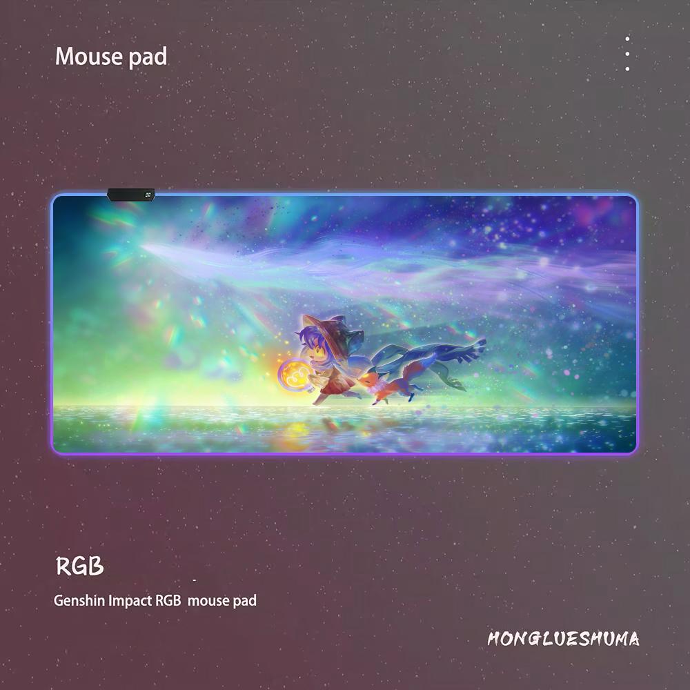 Игровой коврик для мыши Niko Oneshot RGB Игровой коврик для мыши Настольный коврик HD Игровой Большой светодиодный свет XXL Коврики для мыши