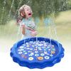 Baby Splash Pad Toddler Sprinkler Pool Interactive Kids Water Sprinkler Pad Outdoor Water Play Mat for Garden Lawn