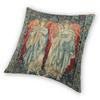 Angeli Laudantes Edward Burne-Jones Square Pillowcase Polyester Linen Velvet Pattern Decor Throw Pillow Case Car Cushion Case
