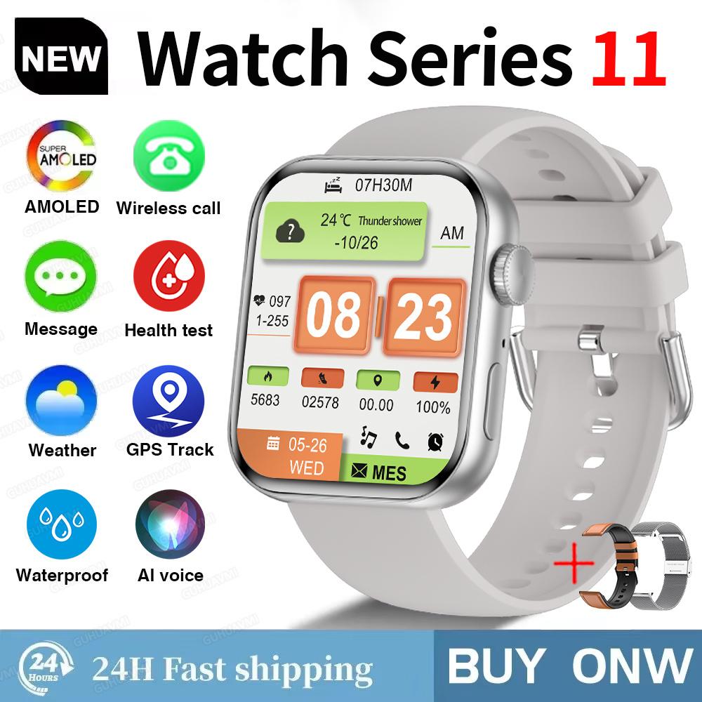НОВЫЕ Для IOS Watch Series 11 Умные часы GPS-трек Сердечный ритм Часы HD Bluetooth-вызов Спортивные Водонепроницаемые Часы Глобальная версия