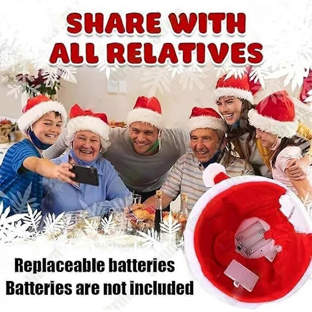 Sherum Jollydance,Singing and Dancing Christmas Santa Hats,Funny Musical-Playing