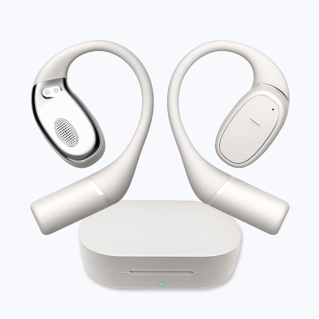 Wireless Bluetooth OWS Air IPX5 Noise Touch Open Bluetooth Remaining Capacity Up To 28 Hours of Continuous Sound Beige Earphones, Earphones,