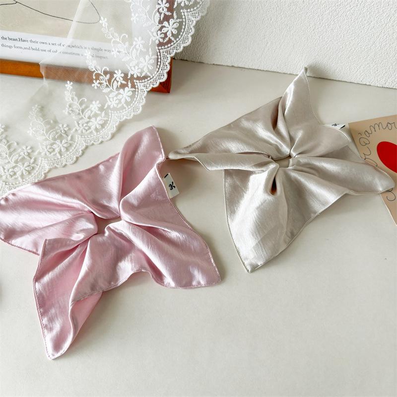 20cm Satin Silk Square Scrunchies Elastic Hair Bands Women Girls Ponytail Holder Large Hair Ties Rope Hair Accessories