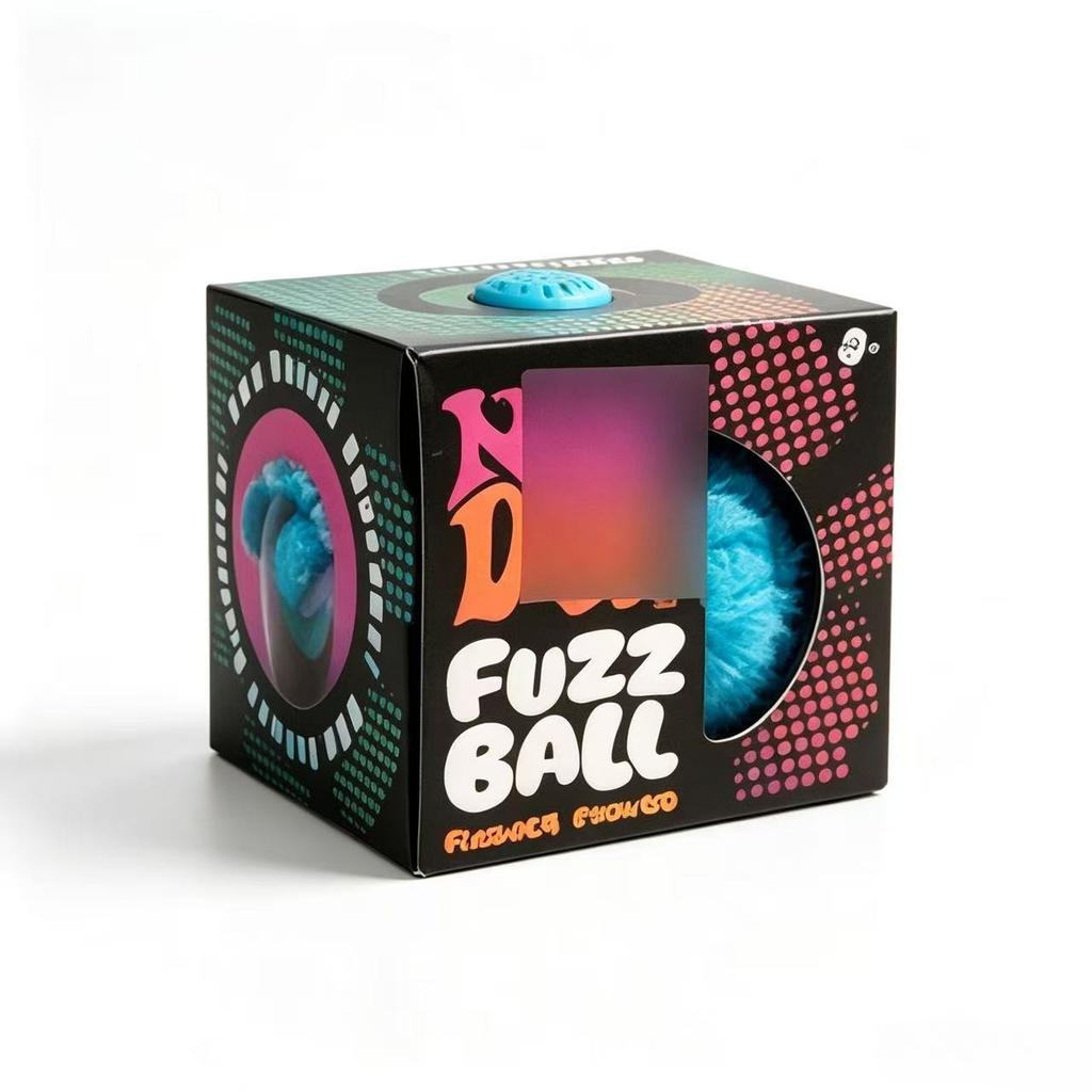 Мячик-антистресс NeeDoh Fuzz Ball Мягкая тактильная игрушка-фиджет для снятия стресса Сенсорные игры для детей и взрослых Подарки