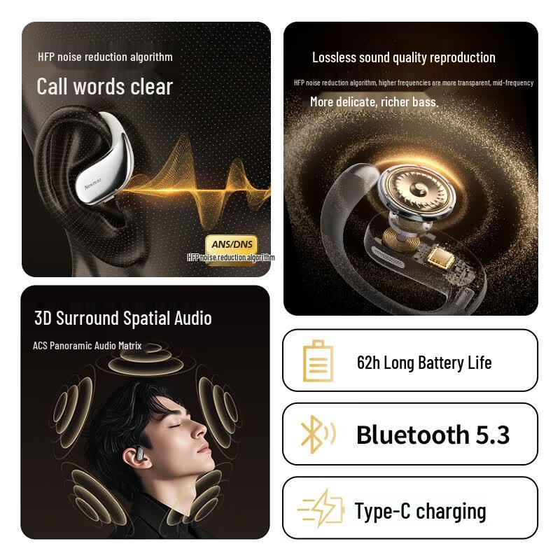 Спортивные Bluetooth-наушники Newsmy LY62 с костной проводимостью