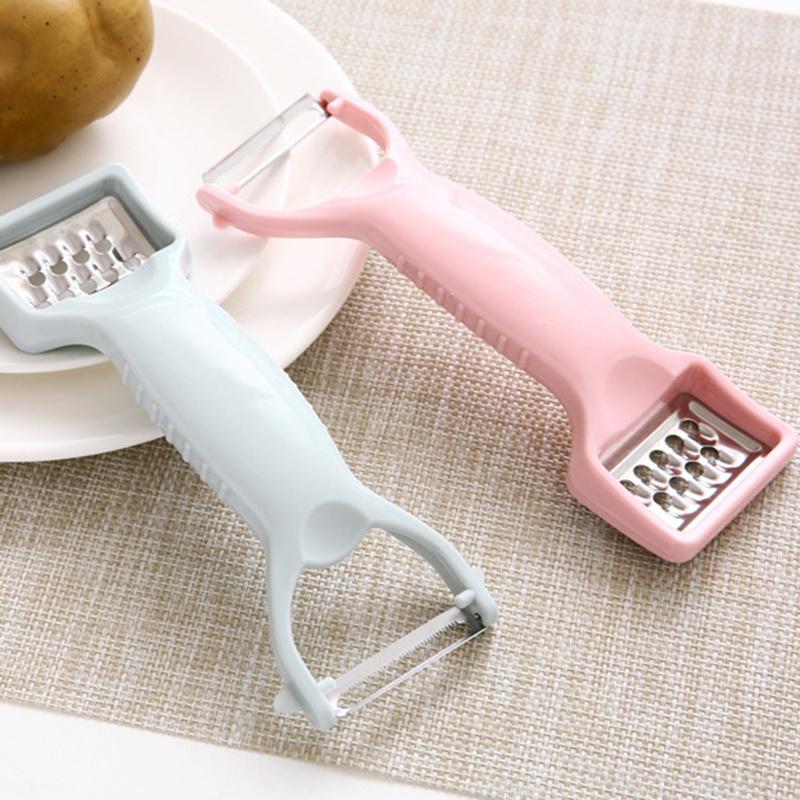 1 шт. полезный пластиковый многофункциональный нож для чистки картофеля, огурцов, моркови, терка, овощечистка для фруктов, кухонные гаджеты