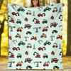 Excavator Theme Printed Blanket - Perfect for Couch, Bed, Travel & Outdoor Use | Machine Washable, Cozy & Durable.