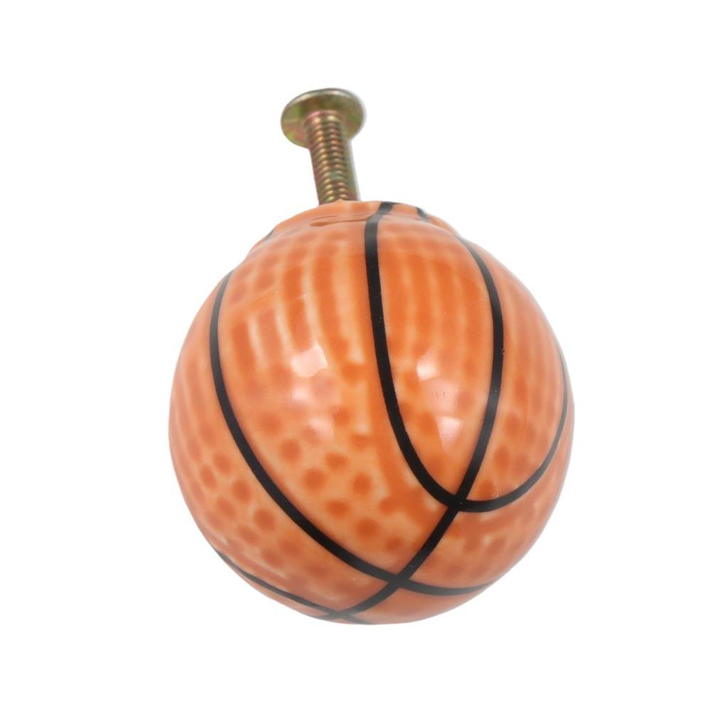 Single Hole Football Door Knob Pull Handles Drawer Knobs Creative Basketball Door Handle Kids Room