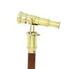 Wooden Folding Nautical Walking Cane Stick Hidden Brass Telescope
