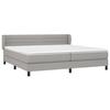 Maison Exclusive - Sommier à lattes de lit avec matelas Gris clair 200x200cm Tissu