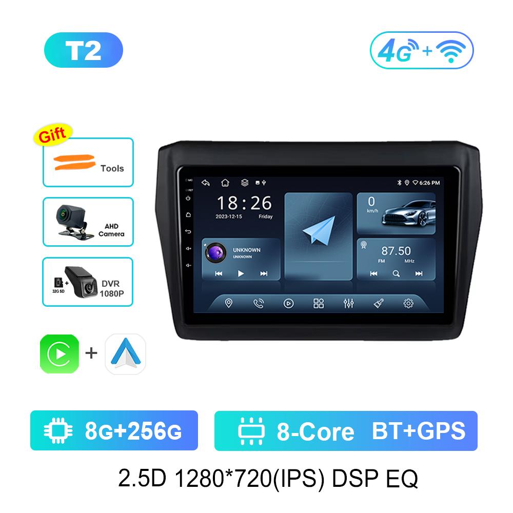 Android Car Radio Multimedia Video Player для Suzuki Swift 2017 2018 - 2019 GPS-навигация Bluetooth 4G WiFi GPS-навигация