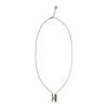 Versace Brand Logo Palladium Necklace Men's Silver 26838142 10215881A00620 3J220-Silver F