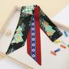 Стиль Шарфы Галстук-бабочка Красный Рождественский Повязка для волос Лента для волос Длинный шелковый шарф Женский Шарф с принтом