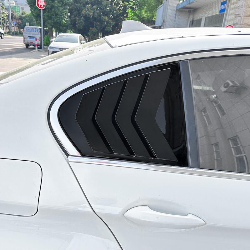 For BMW 5-Series F10 525i 530i 2011-2017 ABS Plastic Rear Window Quarter Louver Cover Side Vent Trim Car Adhesive Accessories