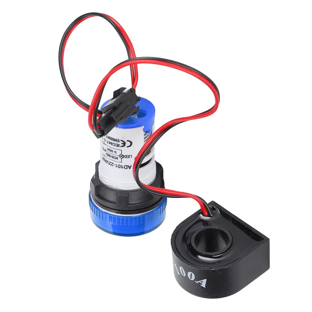 Current Signal Indicator Universal 2?Display Round Lamp Light 60~500V AC AD101?22VAMBlue