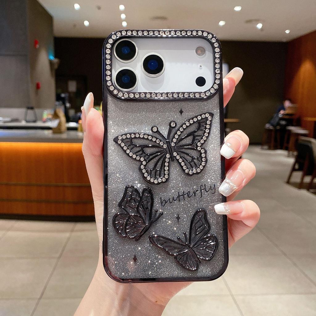 Новый чехол для мобильного телефона iPhone11promax с постепенным изменением цвета, вспышкой-бабочкой и бриллиантами подходит для 11, мягкое покрытие, 11 защитный чехол
