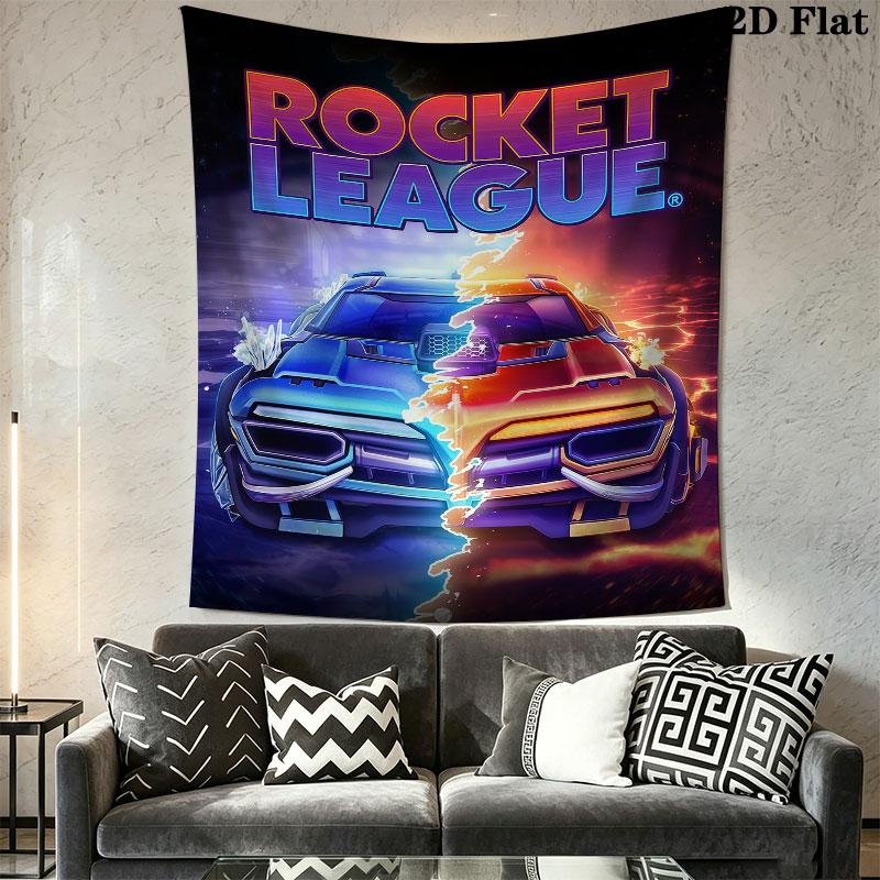 Rocket League Wall Tapestry Aesthetic Wall Hanging Printed Fabric Blanket Decorative Tapestries for Bedroom Living Room Home Decor