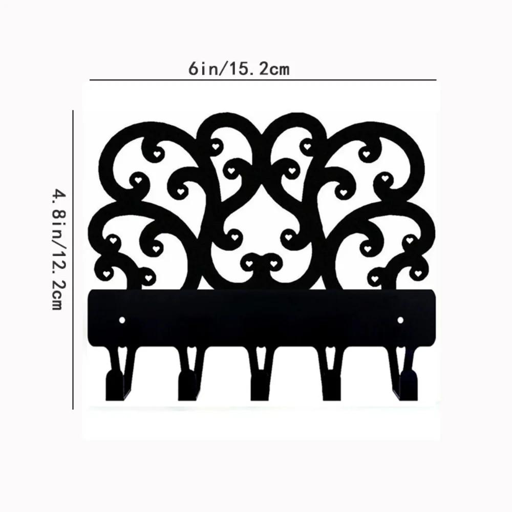 1 шт. Декоративная металлическая вешалка для ключей в виде свитка, настенное крепление, стильный настенный декор для ключей и пальто