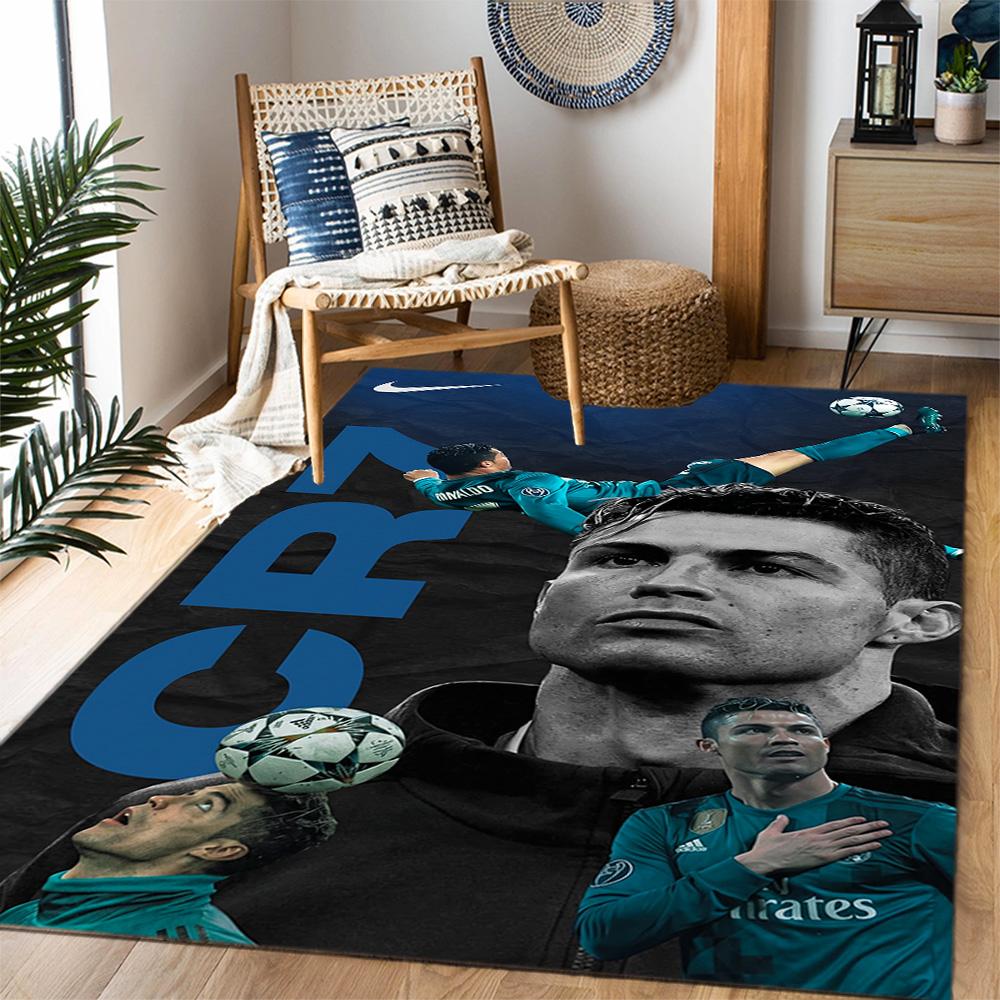 Cr7 Football Legend Area Rug Design for Foyer Living Rooms Game Room Playrooms Antislip Carpet Office home decor Perfect Gift for Women/Men