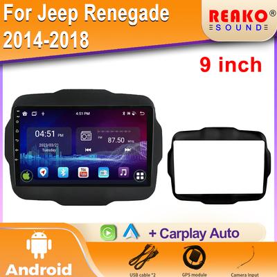 Беспроводная мультимедиа Carplay стерео навигация GPS 4G WIFI 9-дюймовый экран Android автомобильное радио для Jeep Renegade 2014-2018