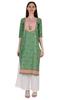 Women Printed Straight Kurti Tie-Up Sleeves Casual Cotton Kurta