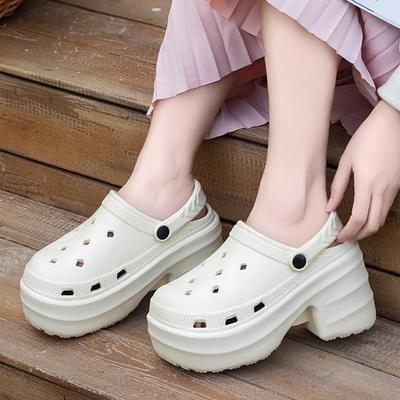 Туфли на высоком каблуке женские сабо летние модные босоножки на платформе Eva с толстой подошвой садовые туфли женские нескользящие пляжные сандалии