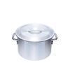 Thunder Group Aluminum Half-Cylinder Pot, Induction Compatible, 24cm, 7.5L, with Measuring Plate and Lid, Commercial Grade, IALHZND024