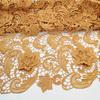 Водорастворимое кружевное полотно, Полная вышивка полиэстеровым шелком, Заказная тяжелая промышленность, Золото, Ткань для вышивки с узором «кешью»