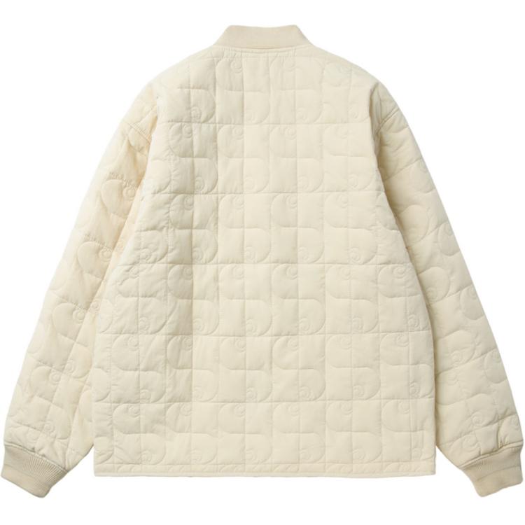 Carhartt WIP Стеганая куртка с воротником-стойкой и узором-логотипом, унисекс, бежевая CHXJKA242004N-BGX