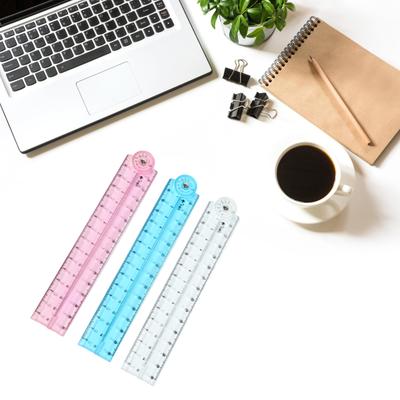 Прозрачная складная линейка, гибкая линейка для рисования, сантиметровая шкала, длина измерения 0-30 см (0-12 дюймов) для чертежных измерений