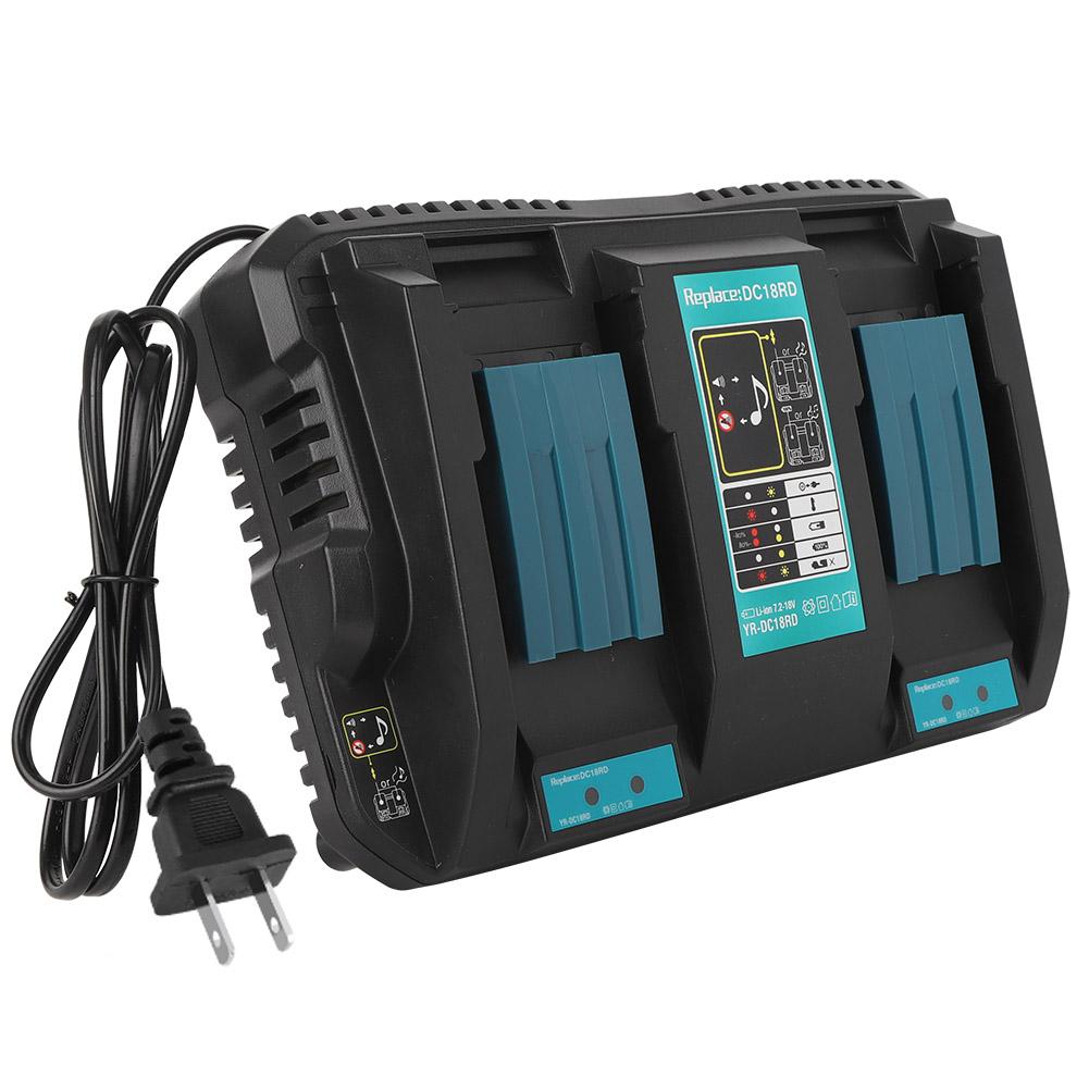 Двойное зарядное устройство с USB-интерфейсом DC18RD для Makita BL1830 Bl1430 14,4 18 В