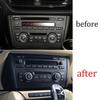 For BMW X1 E84 2012-15 Panel Trim Carbon Fiber Sticker Central Console CD Switch