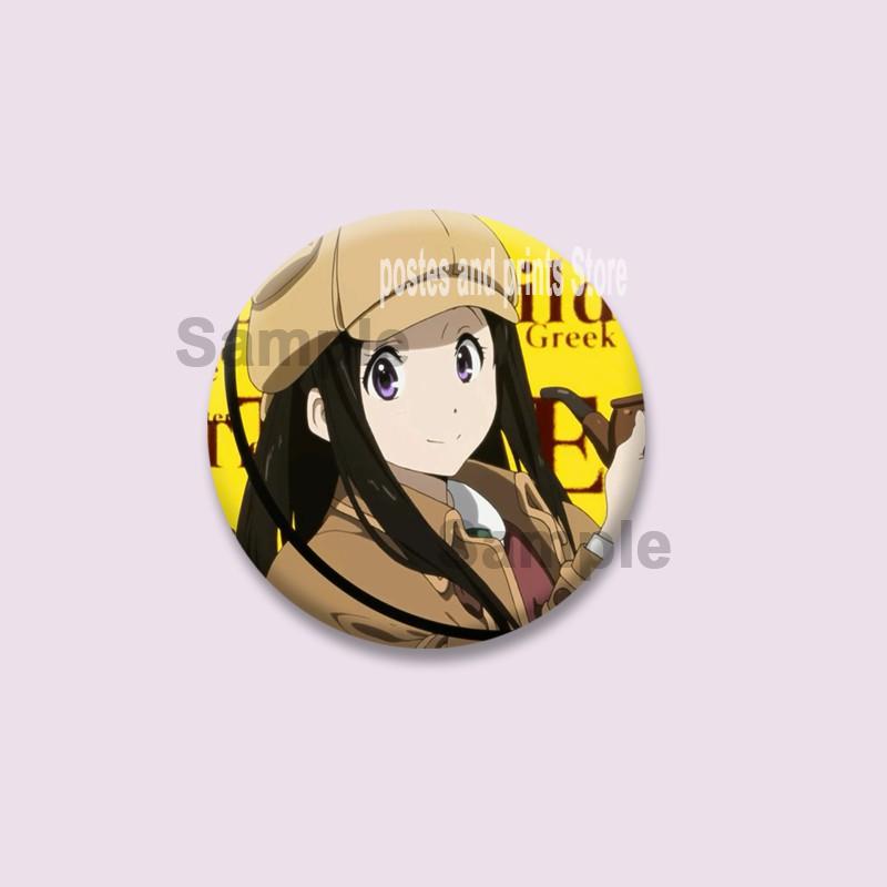 Милые аниме-значки из эмали Hyouka для одежды, сумок, шляп, ювелирные аксессуары, мультяшная круглая брошь, значок персонажа Эру Читанда, игрушки, подарки