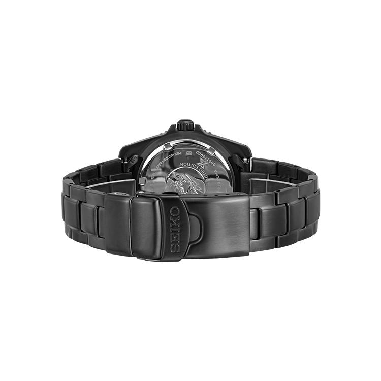 Seiko PROSPEX Часы с солнечным механизмом на стальном ремешке Мужские Часы Черный циферблат SNE587P1