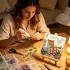 Unique Handmade Gift for Friends Sunday Traditions Sea Glass Art Kit, DIY Mosaic Kit Morning Craft Adults Teens, Home Decor Tranquil Projects