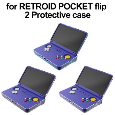 Прозрачный защитный чехол из ТПУ для портативной игровой консоли Retroid Pocket Flip 2, защитный корпус, охлаждающий, противоударный чехол
