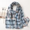 Новый модный летний женский хлопковый платок с принтом в горошек, пляжный хиджаб, шали и накидки, женский фуляр, эшарп, дизайнерская бандана