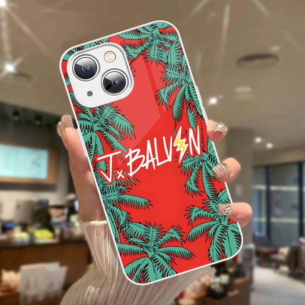 Vintage Popular J-J B-Balvin Singer For IPhone 14 13 12 Mini 11 Pro XS Max X XR 14 Plus Tempered Glass Cover
