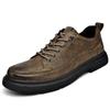 Classic Men's Genuine Leather Shoes Business Fashion Casual Shoes Office Banquet Dress Shoes Men's Outdoor Retro Hiking Shoes