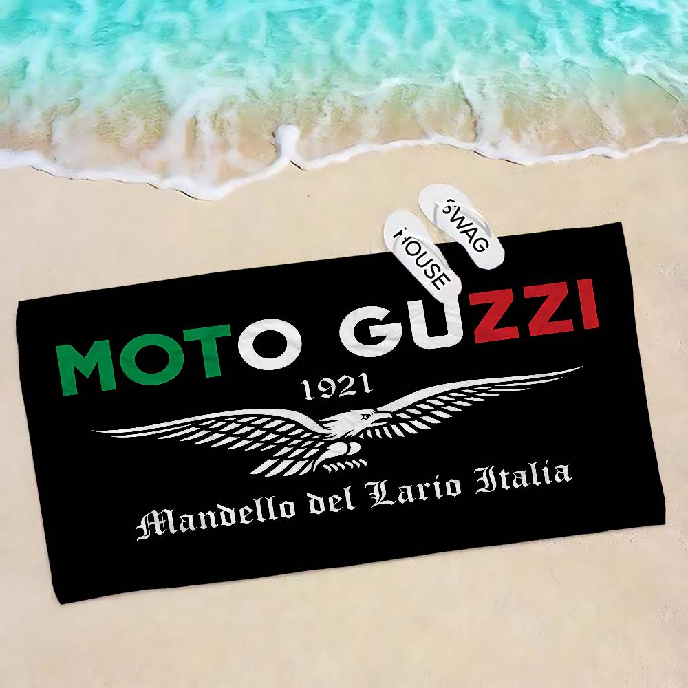 Moto G-Guzzi Motorcycle Logo Big Microfiber Beach Towels Quick Dry Towel Sand Beach Towels Pool Towel for Travel Swim Pool Yoga