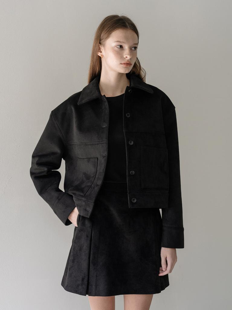 Cluny Suede Crop Jacket - Camel