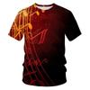 Summer Men's T-shirt 3D Print Tees Guitar Pattern Loose Round Neck Short Sleeve Tops Men