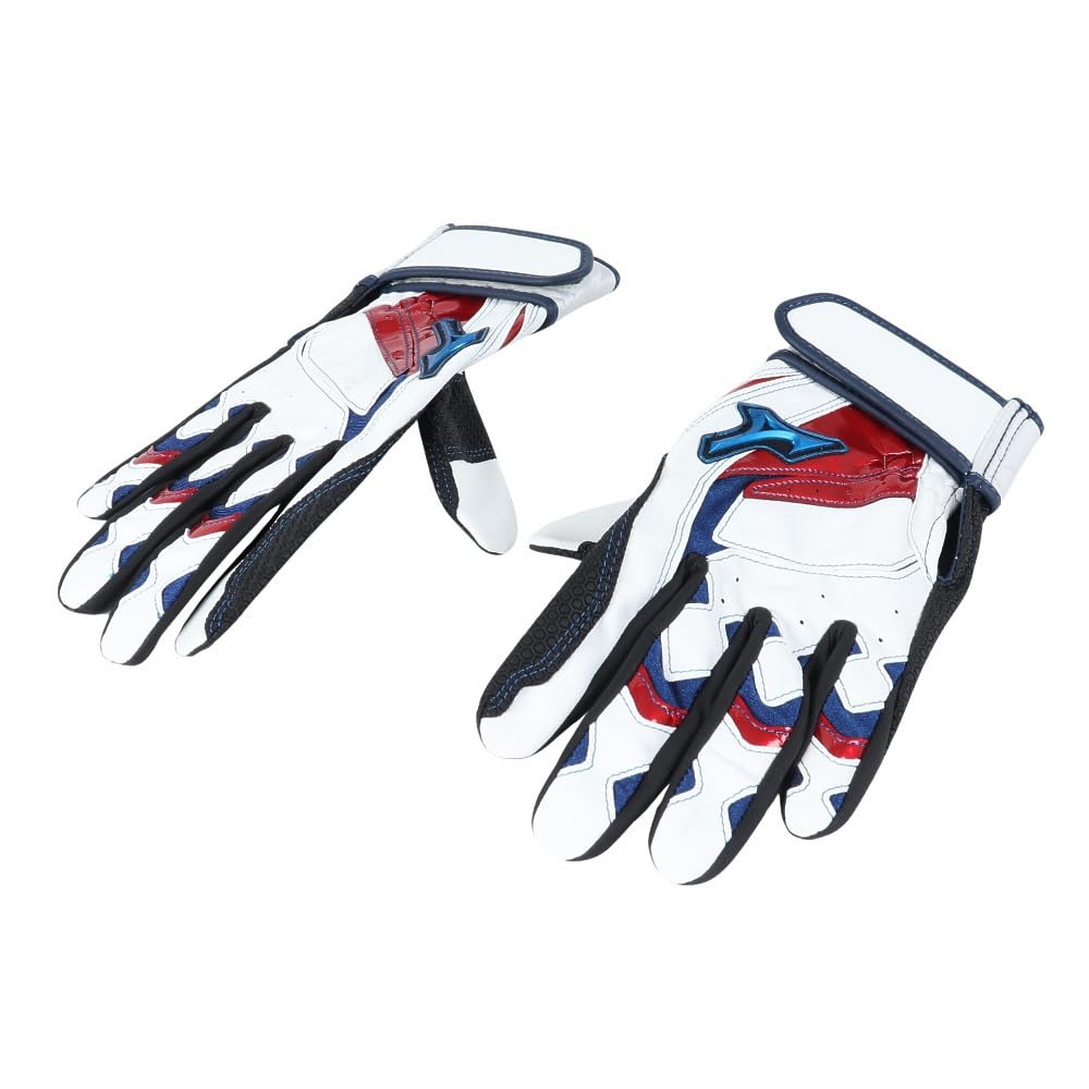 Mizuno Junior Batting WILLDRIVE BLUE 1EJEY52801 x (MIZUNO) Glove, (White Red/JL/Jr)