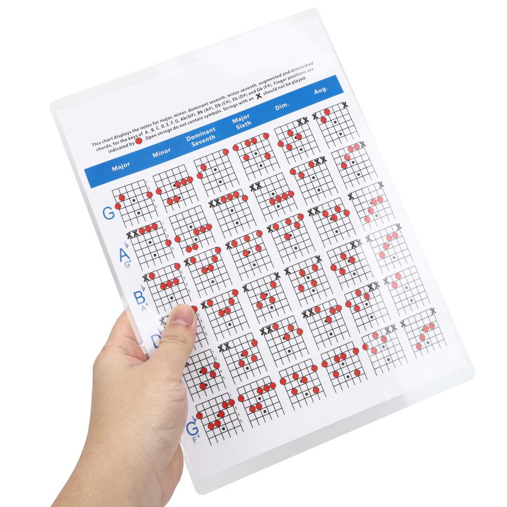Плакат с аккордами для 6-струнной гитары, цветная художественная бумага, аксессуары для музыкальных инструментов S