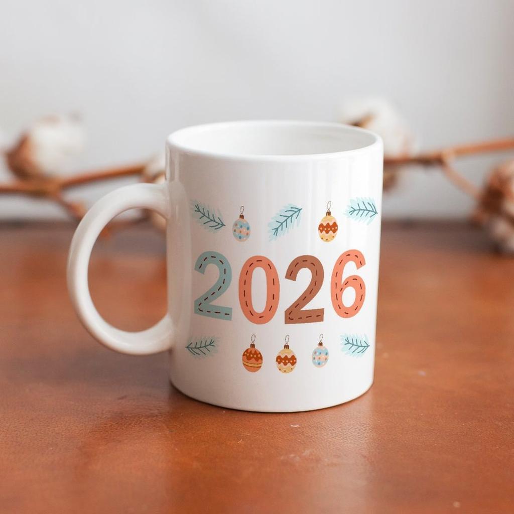 1 Pack 11oz White Ceramic Cup With Double-Sided Printed Style Created For Daily Coffee Enjoyment And A Wonderful Gift Choice For Family And Friends