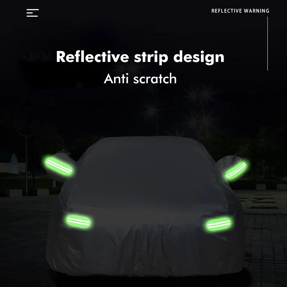 Car Cover Outdoor Protection Full Exterior Snow Cover Sunshade Dustproof Oxford Protection Cover Universal for Hatchback Sedan