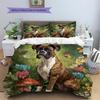 Boxer Pattern Bedding Home Decoration Birthday Gift (1 * duvet cover + 2 * pillowcase, without core)