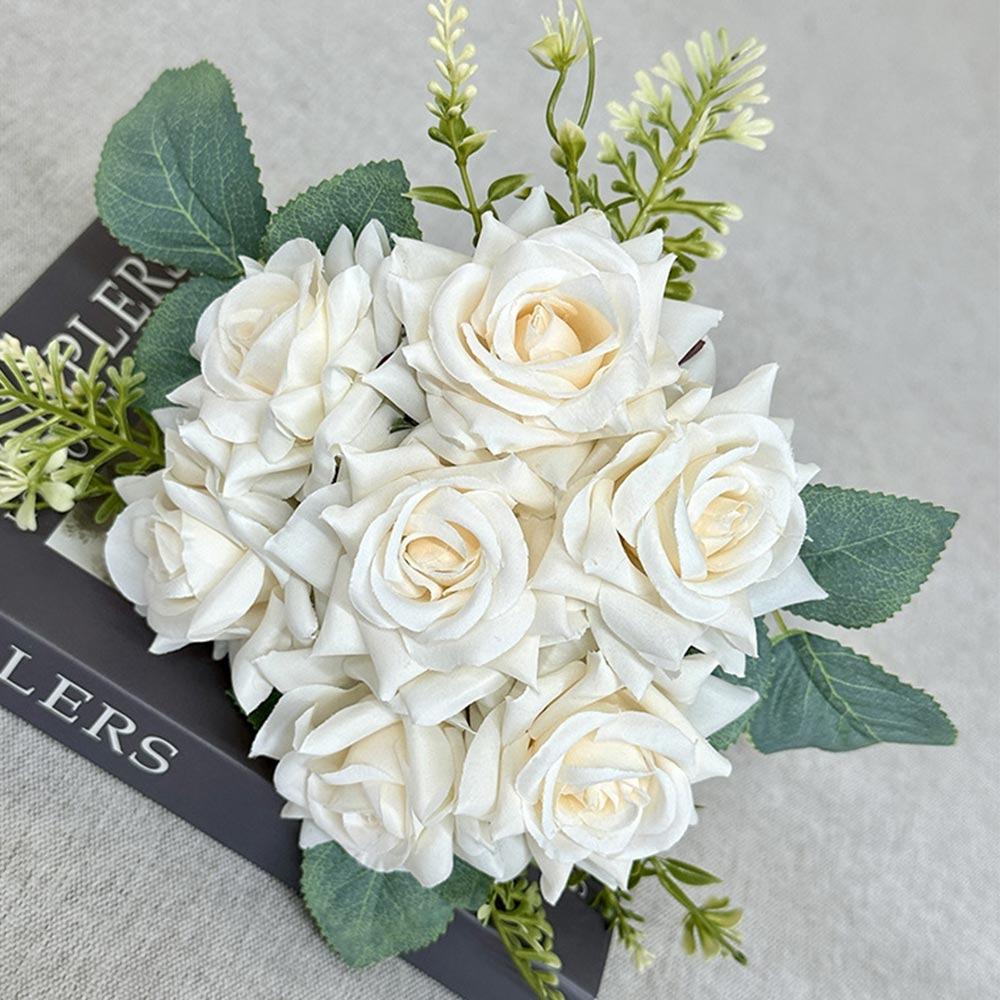 Multicolor Artificial Flower Rose Silk Petal Faux Rose Flower NEW Flower Bouquet  Party Supplies